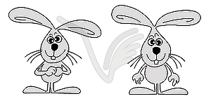 Рисунок зайца - векторное изображение EPS