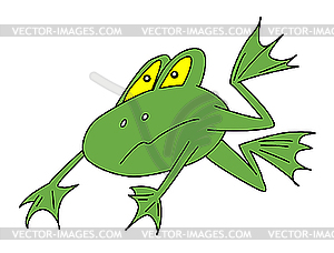 Green frog - vector image