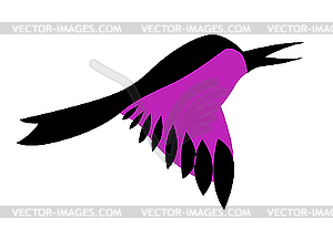 Lilac bird - vector clipart