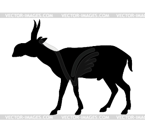 Silhouette saiga - vector clipart