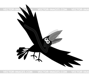 Silhouette ravens - vector image