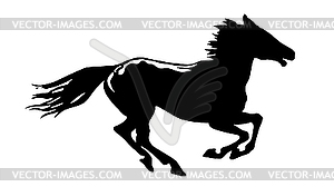 Силуэт лошади - клипарт в векторном формате