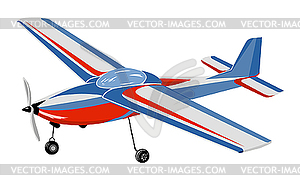 Silhouette of the plane - color vector clipart