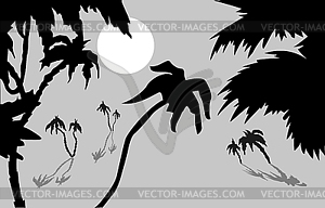 Tropical background - vector clip art