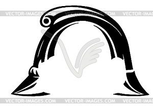 Sketch helmet firefighter - vector image