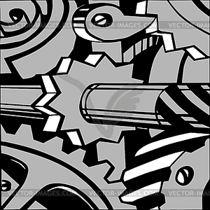 The mechanism - vector image