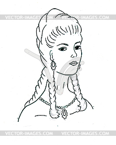 Portrait of the girl - vector image