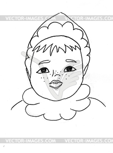 Portrait child - vector clipart