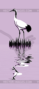 Drawing of the crane - stock vector clipart