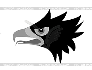 Drawing head of the ravenous bird - vector clipart