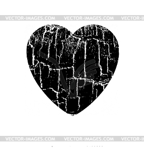 Heart in rift - vector clip art