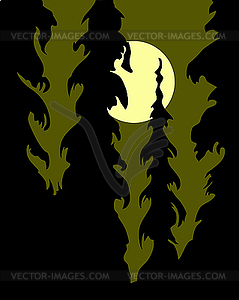 Silhouette wood - vector clip art