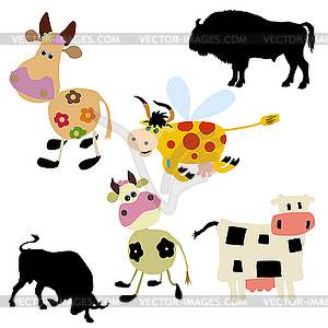 The cow - vector image