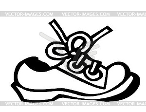 Silhouette shoe - vector clipart