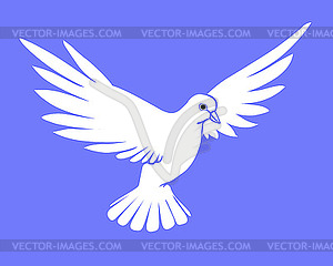 Silhouette dove - vector image