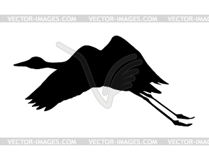 Silhouette crane - vector image