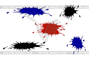 Set inkblot - royalty-free vector clipart