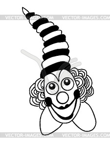 Silhouette clown - vector clip art