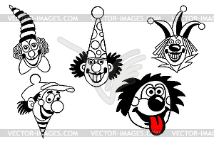 Set clown - vector clipart