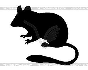 Silhouette jerboa - vector clipart