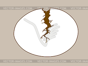 Egg silhouette - vector clip art