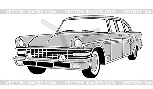 Retro car - vector EPS clipart