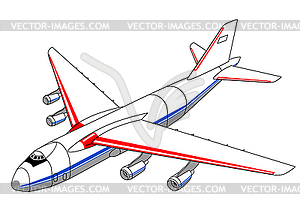 Plane silhouette - royalty-free vector image