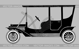 Retro car silhouette - vector clipart