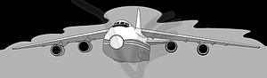 Plane silhouette - vector clip art