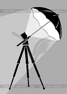 Tripod silhouette - vector clipart