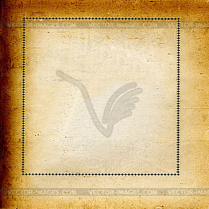 Frame on old paper - color vector clipart