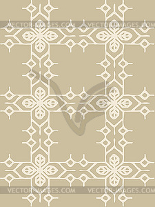 East ornament on brown background, - vector clipart