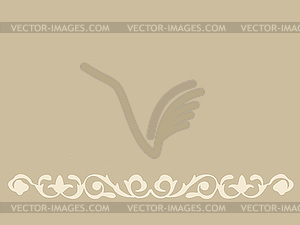 Ornament on brown background - vector image