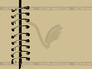 Old notebook, - vector clipart
