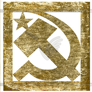 Grunge soviet symbol - vector image