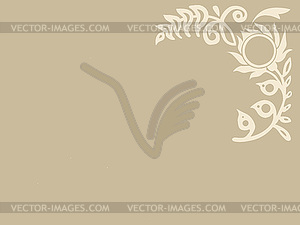 East ornament on brown background - vector clipart