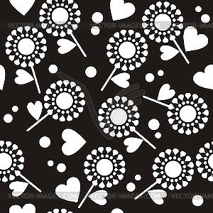 Seamless texture - white & black vector clipart