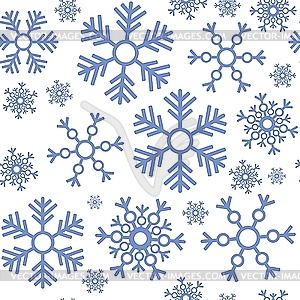 Seamless background of snowflakes - vector clip art