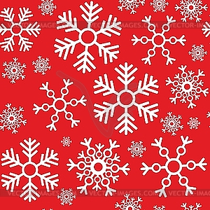 Seamless background of snowflakes - vector image