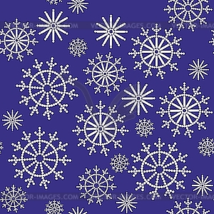 Seamless background of snowflakes - vector clipart