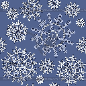 Seamless background of snowflakes - vector clip art