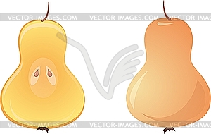 Cute pear - vector clipart