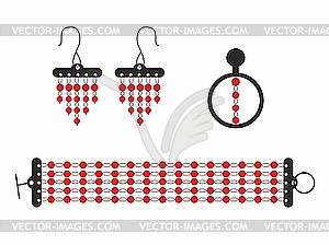 Set of jewelry - vector clipart / vector image