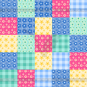 Seamless patchwork pattern 4 - vector clipart