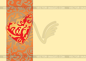 Ornament and heart - vector EPS clipart