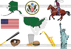 American set - vector clipart