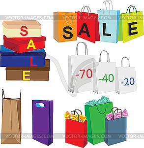 Sale packages - vector clipart