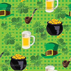 Background with the symbols of St. Patrick day - vector clipart / vector image