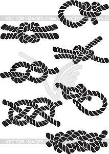 Set of knots - vector image