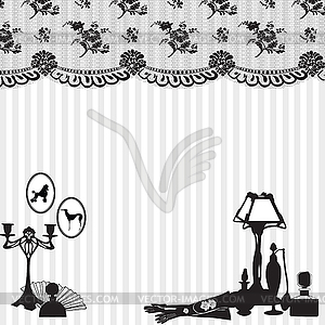 Frame vintage still life - vector clip art